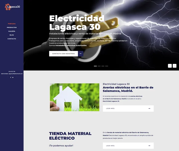 Web de Electricidad Lagasca 30