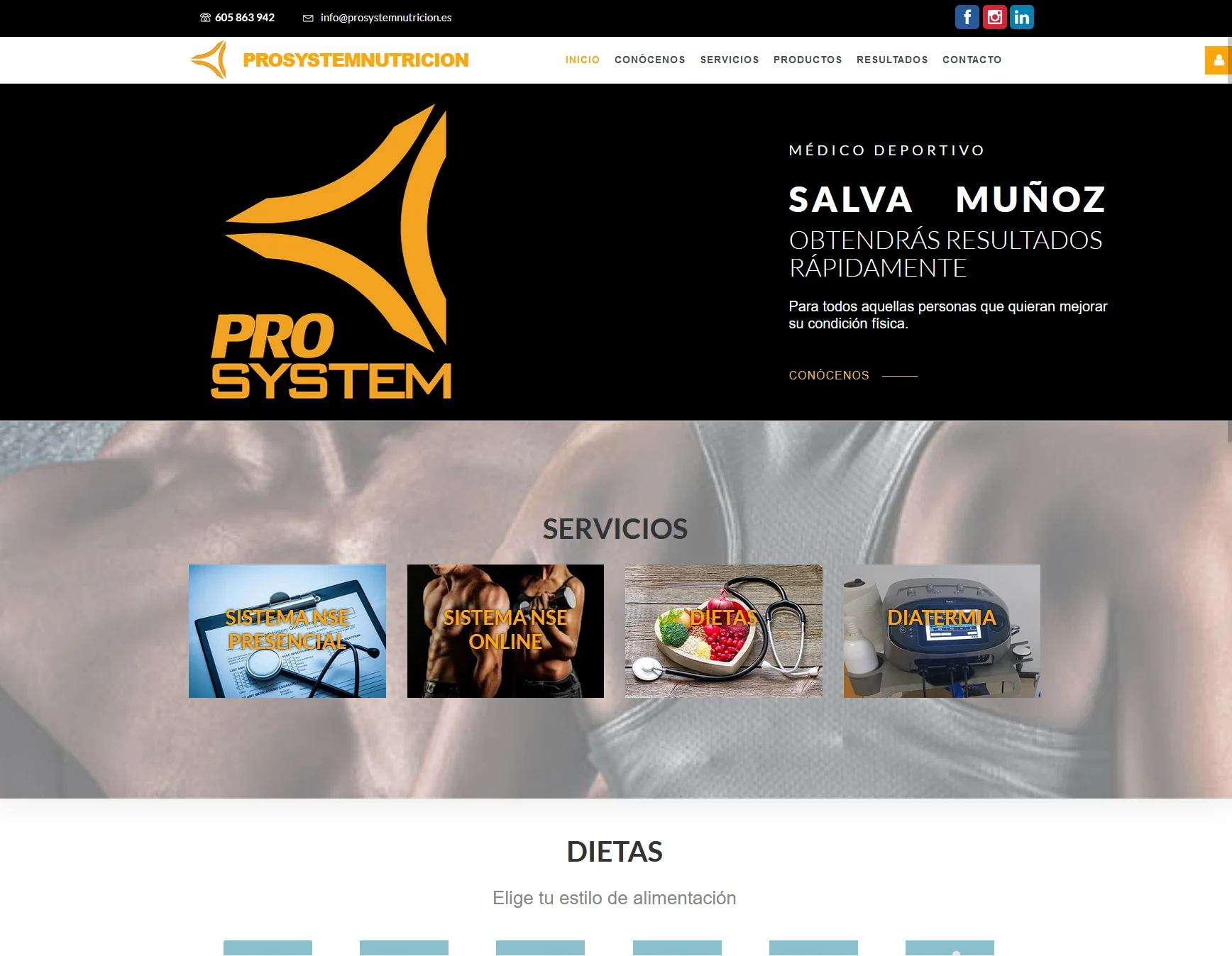 Web de Prosystemnutricion